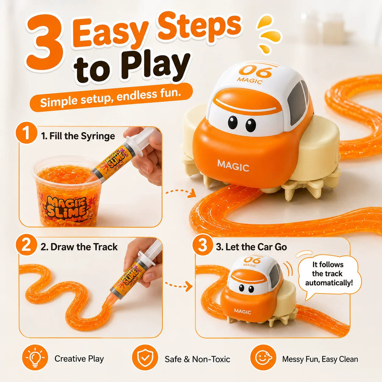 Trace & Race Sensory Slime Track Car