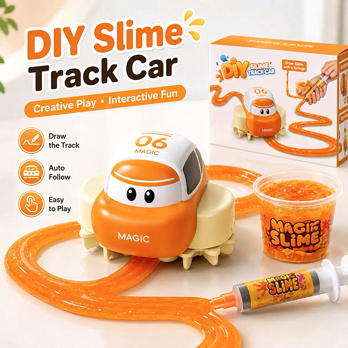 Trace & Race Sensory Slime Track Car